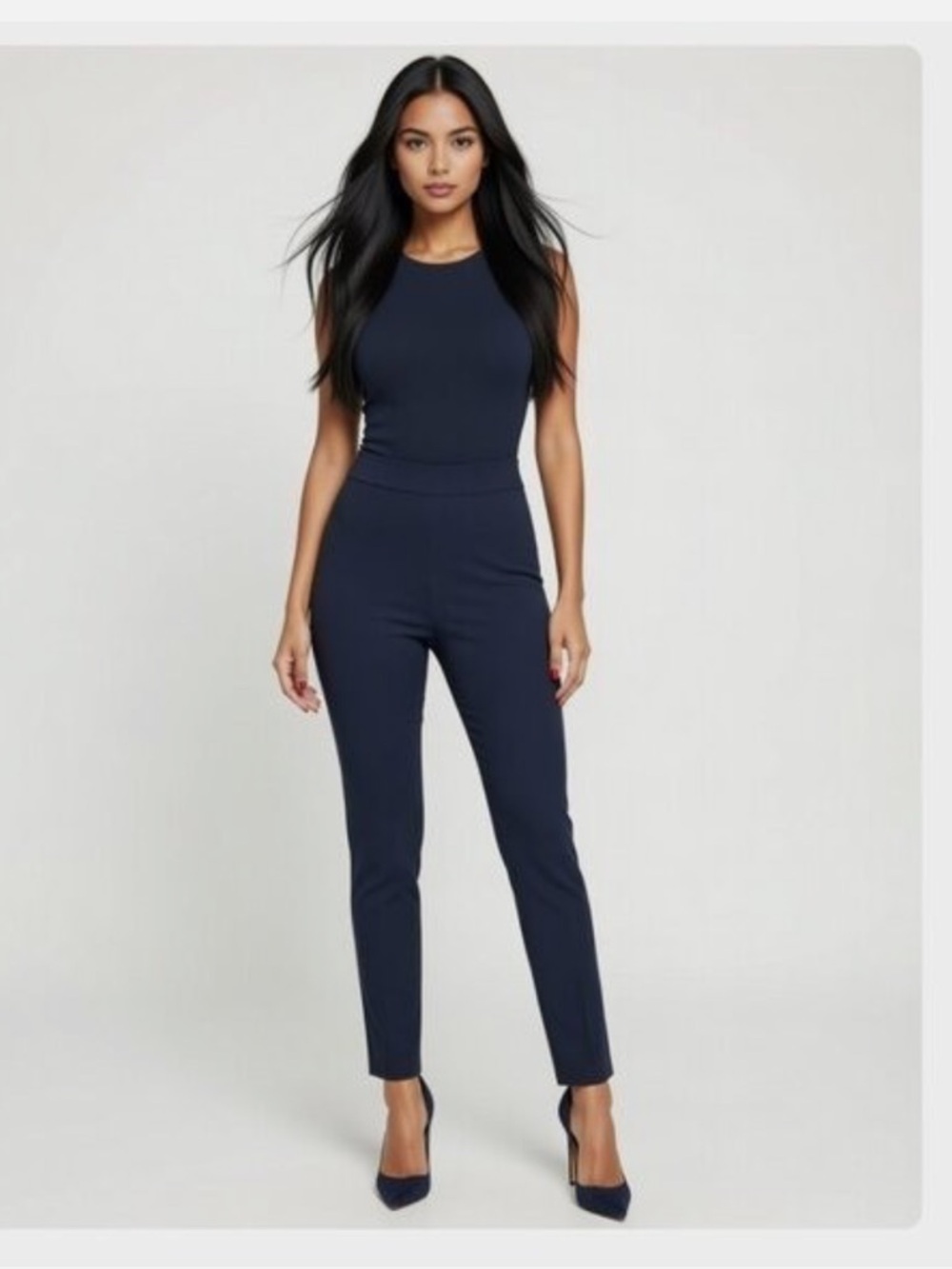 SPANX perfect pant 4 pocket skinny ankle work pant in navy
